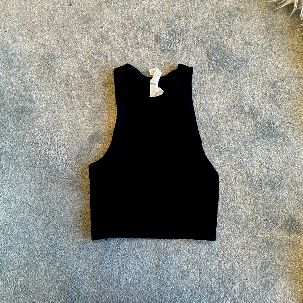 Adidas Black Crop Workout Top
